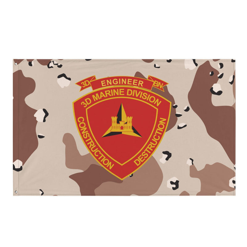 3rd CEB USMC Chocolate-Chip Camo Flag