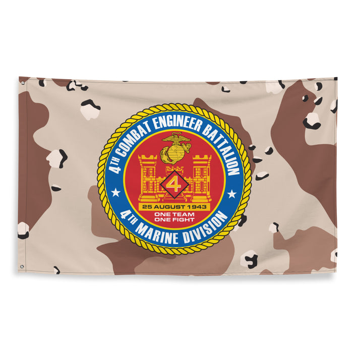 4th CEB USMC Chocolate-Chip Camo Flag Tactically Acquired   