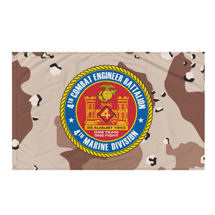 4th CEB USMC Chocolate-Chip Camo Flag Tactically Acquired   