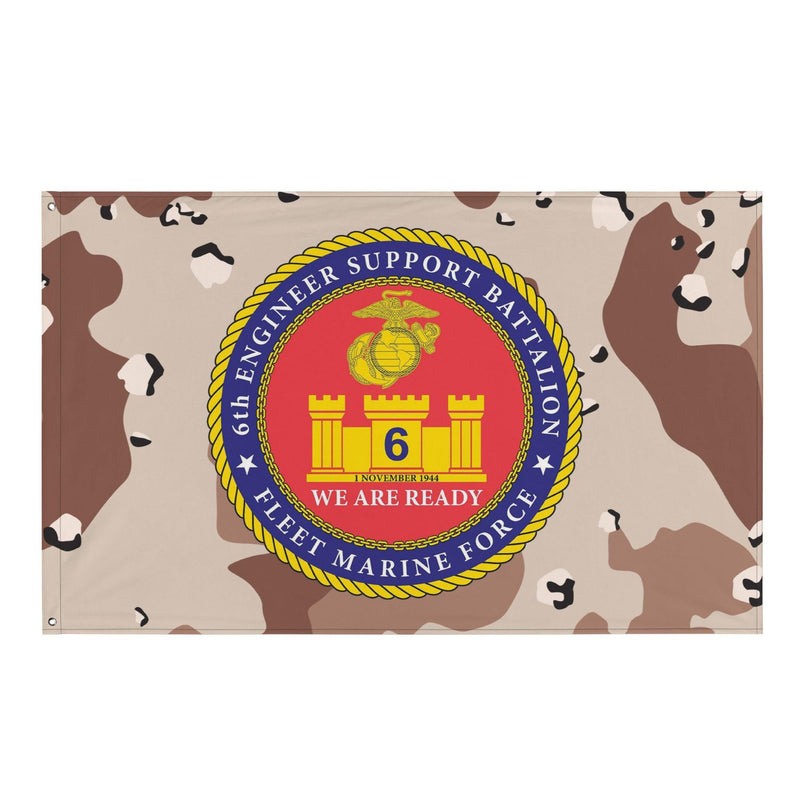 6th ESB USMC Chocolate-Chip Camo Flag