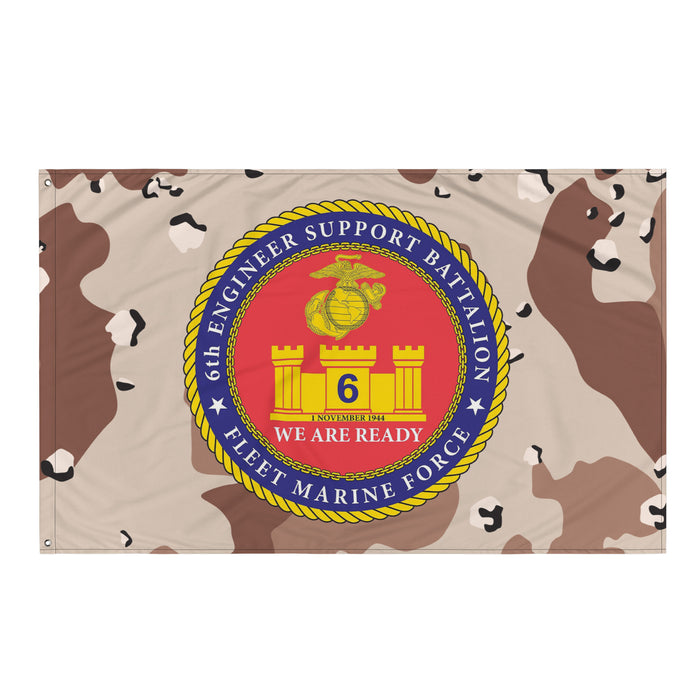 6th ESB USMC Chocolate-Chip Camo Flag Tactically Acquired   