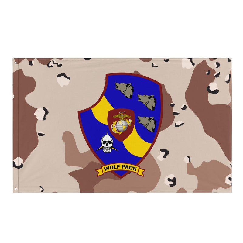 3rd LAR USMC Chocolate-Chip Camo Flag