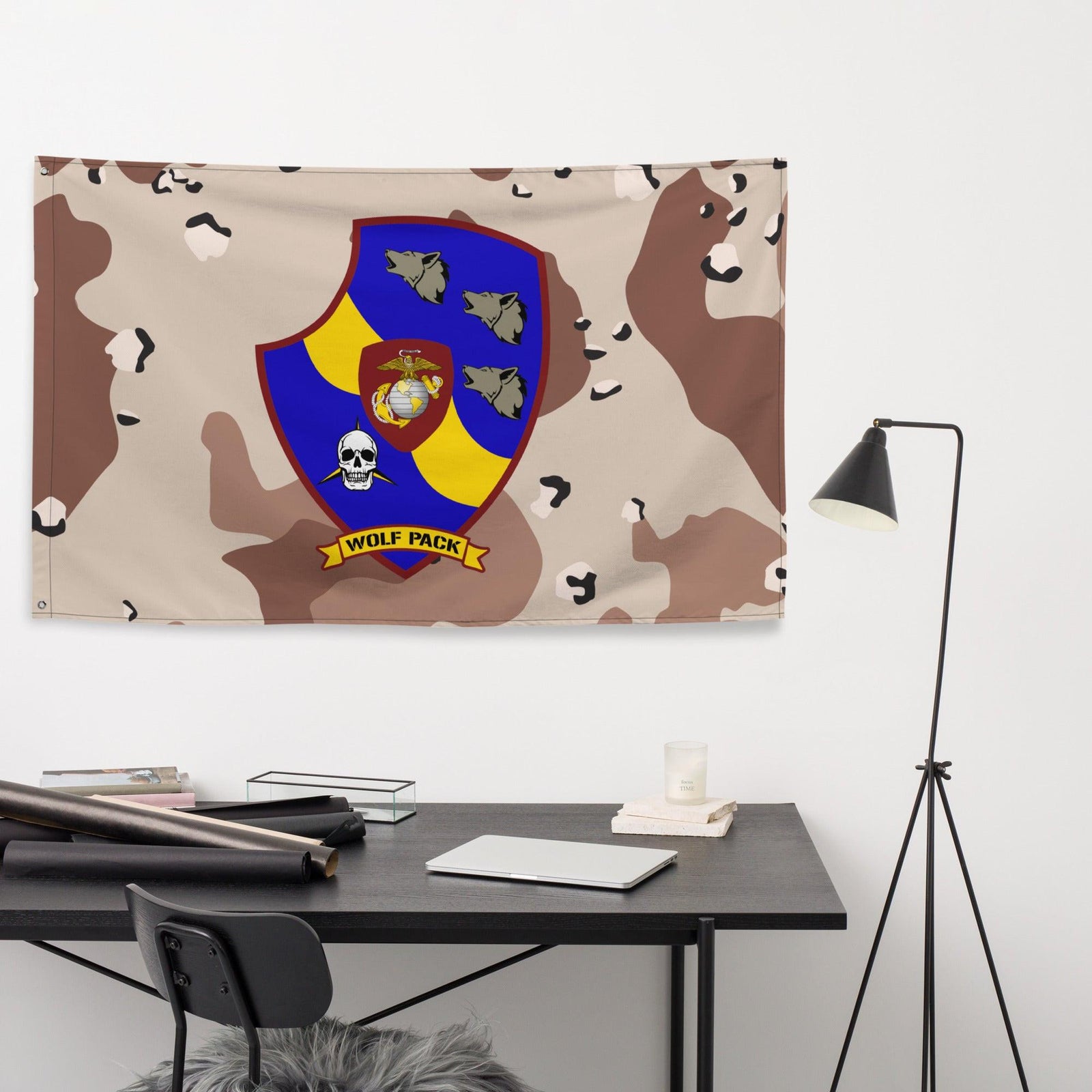 3rd LAR USMC Chocolate-Chip Camo Flag Tactically Acquired   