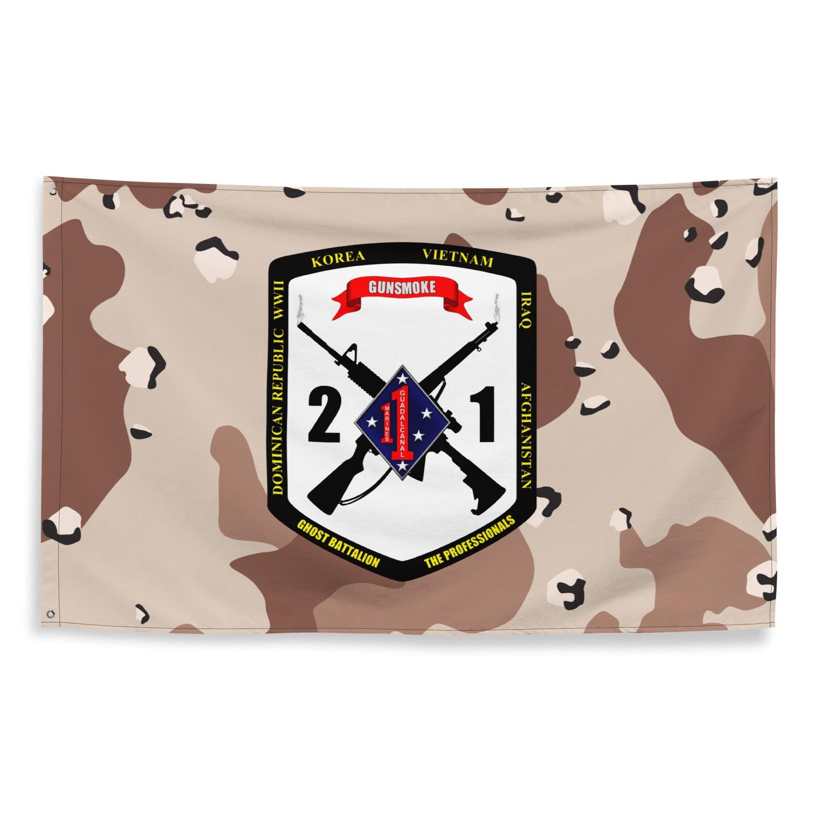 2/1 Marines Chocolate-Chip Camo Flag Tactically Acquired   