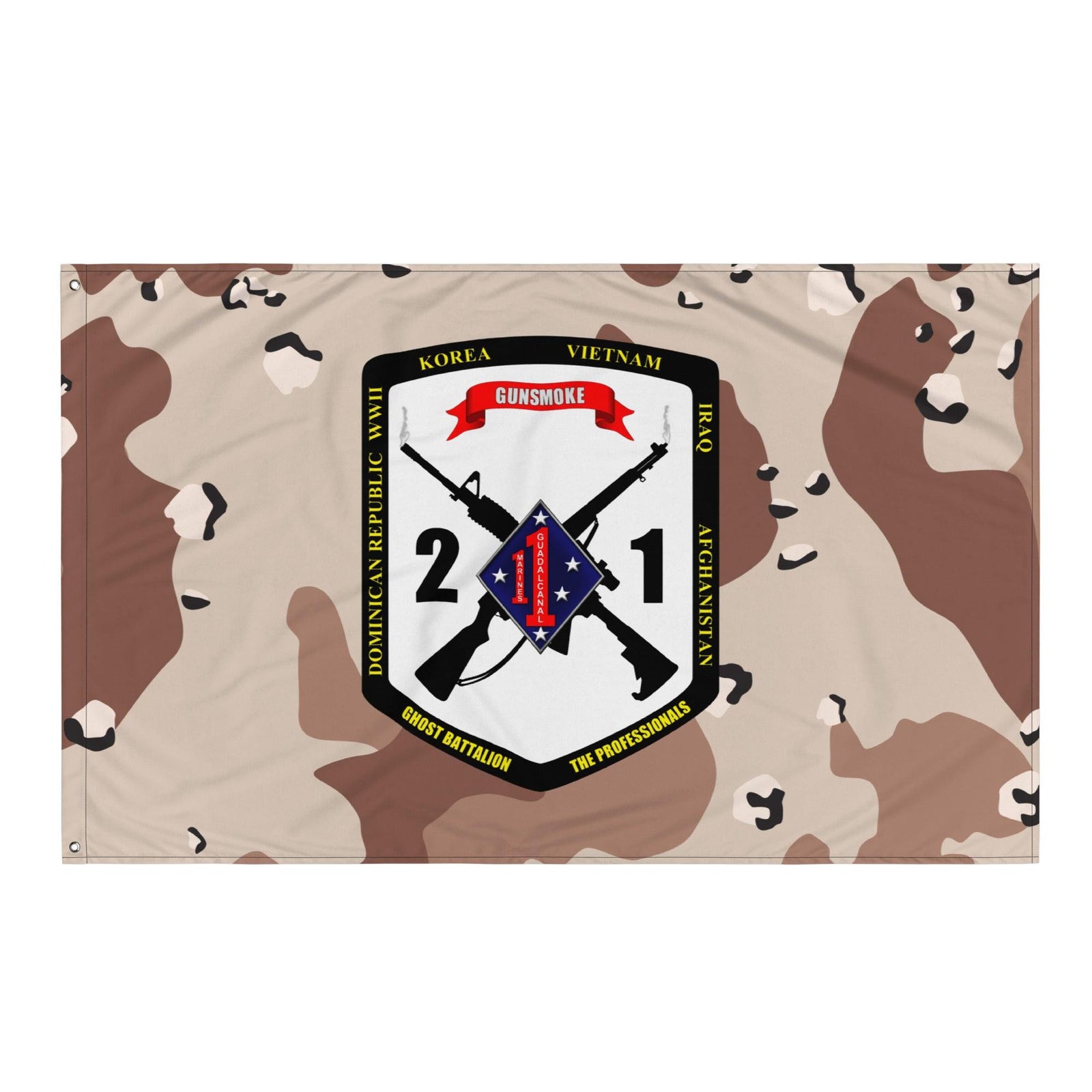 2/1 Marines Chocolate-Chip Camo Flag Tactically Acquired   