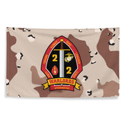 2/2 Marines Chocolate-Chip Camo Flag Tactically Acquired   