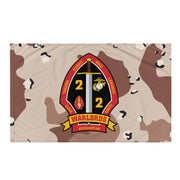 2/2 Marines Chocolate-Chip Camo Flag Tactically Acquired   