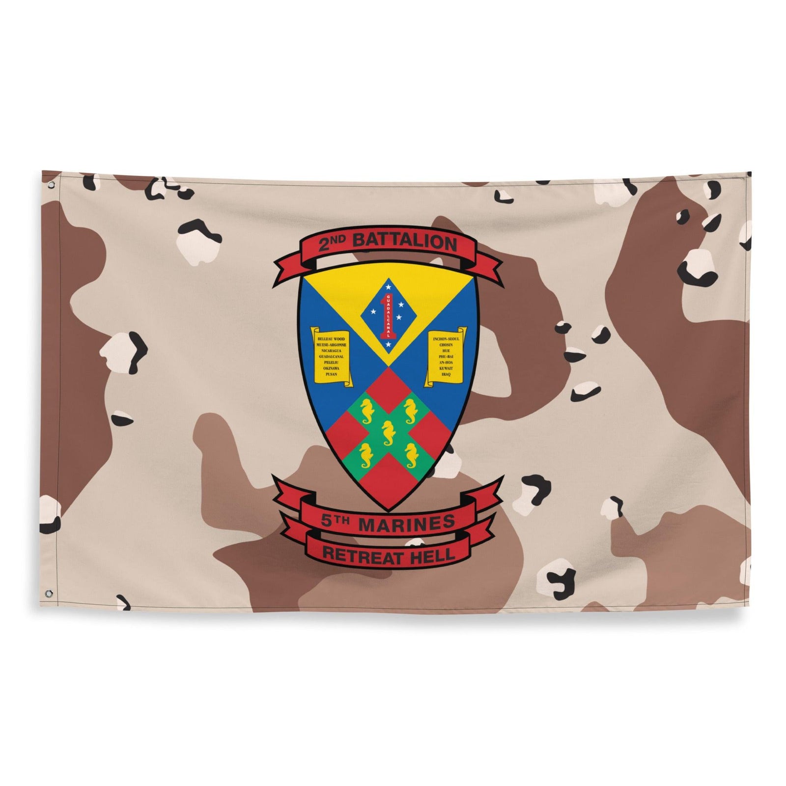 2/5 Marines Chocolate-Chip Camo Flag Tactically Acquired   