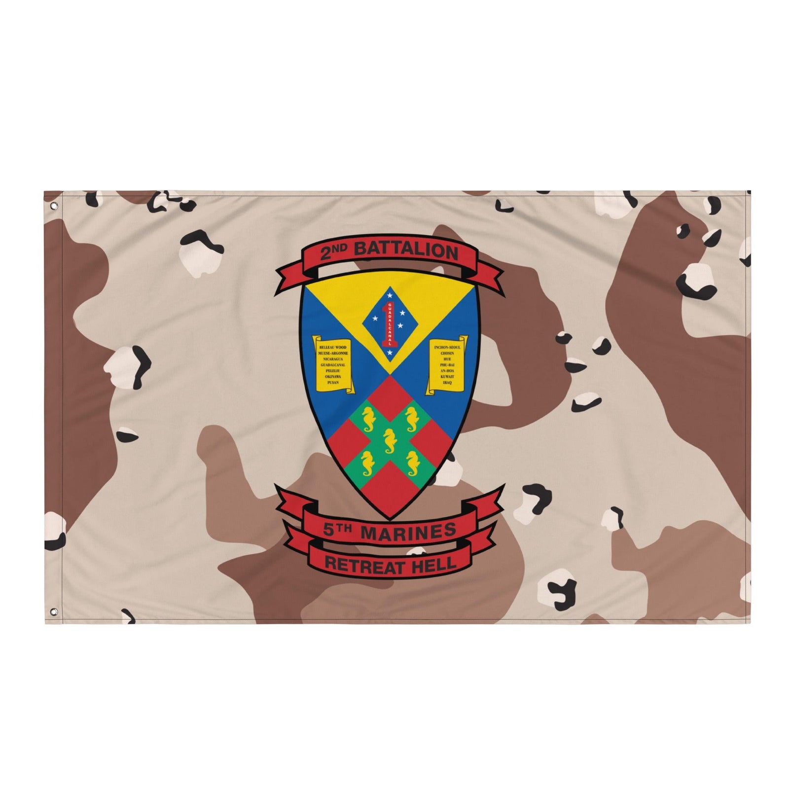 2/5 Marines Chocolate-Chip Camo Flag Tactically Acquired   