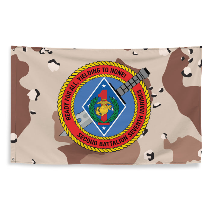 2/7 Marines Chocolate-Chip Camo Flag Tactically Acquired   