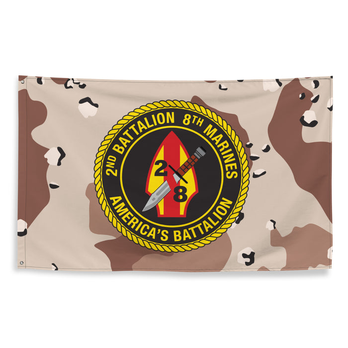 2/8 Marines Chocolate-Chip Camo Flag Tactically Acquired   