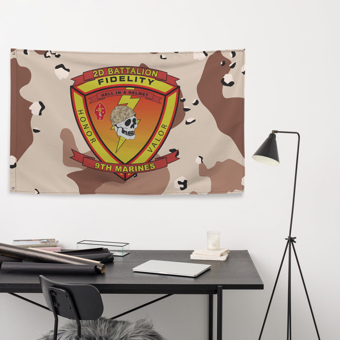 2/9 Marines Chocolate-Chip Camo Flag Tactically Acquired   