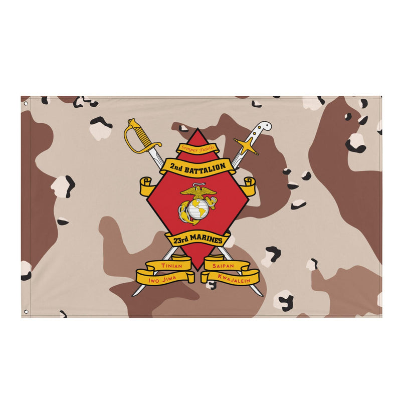 2/23 Marines Chocolate-Chip Camo Flag
