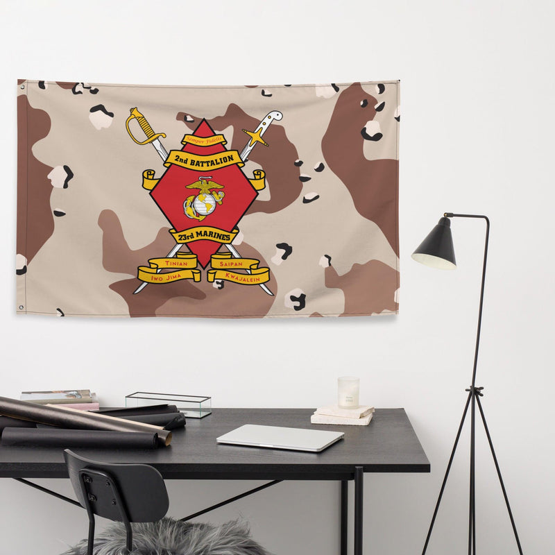 2/23 Marines Chocolate-Chip Camo Flag