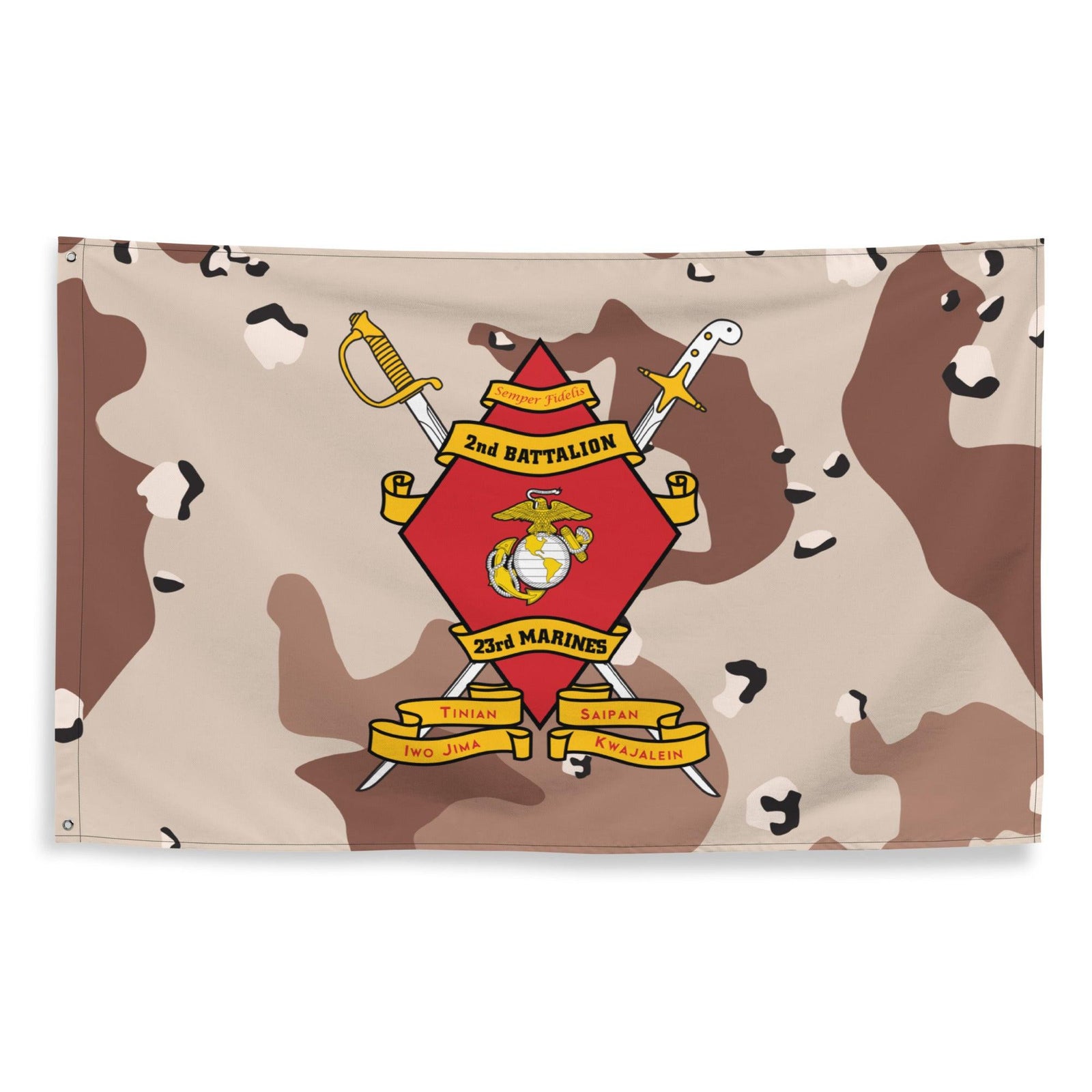 2/23 Marines Chocolate-Chip Camo Flag Tactically Acquired   