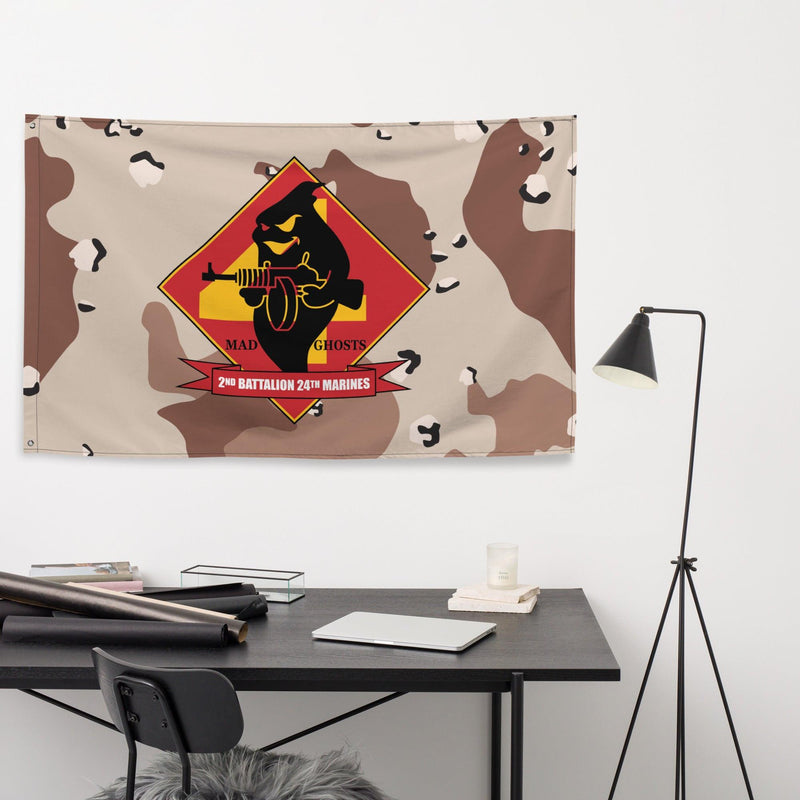 2/24 Marines Chocolate-Chip Camo Flag