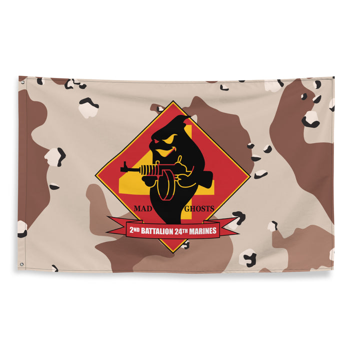 2/24 Marines Chocolate-Chip Camo Flag Tactically Acquired   