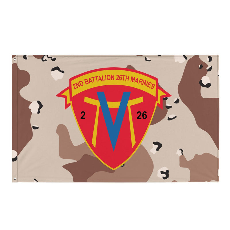 2/26 Marines Chocolate-Chip Camo Flag