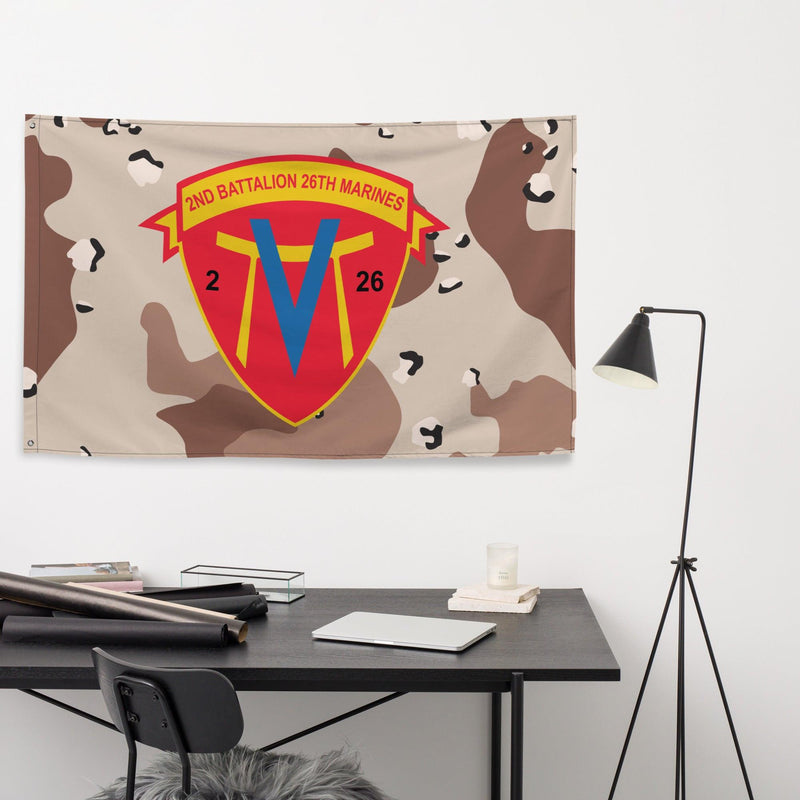2/26 Marines Chocolate-Chip Camo Flag