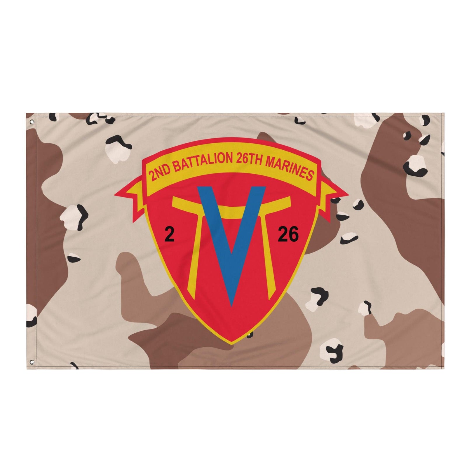 2/26 Marines Chocolate-Chip Camo Flag Tactically Acquired   