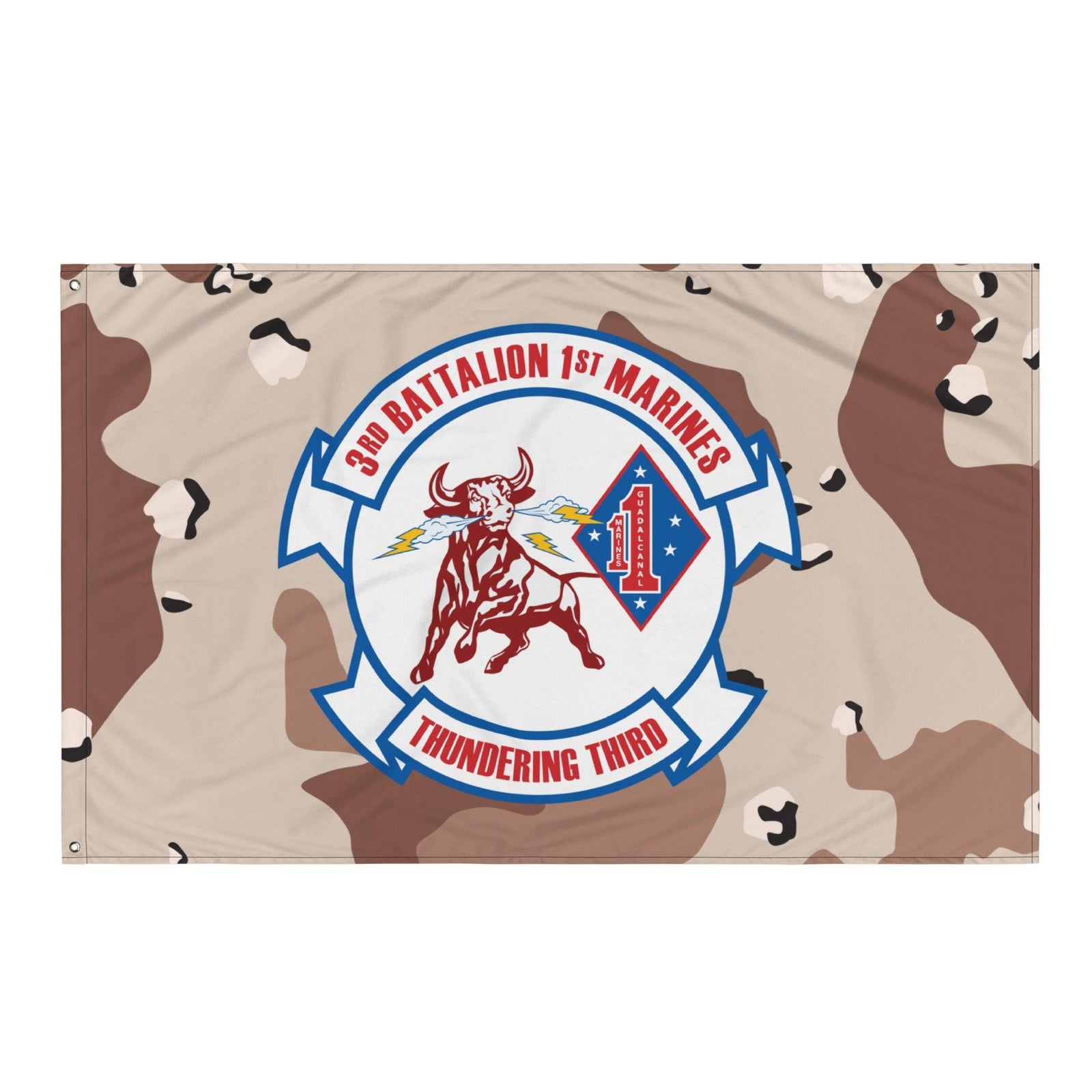 3/1 Marines Chocolate-Chip Camo Flag Tactically Acquired   