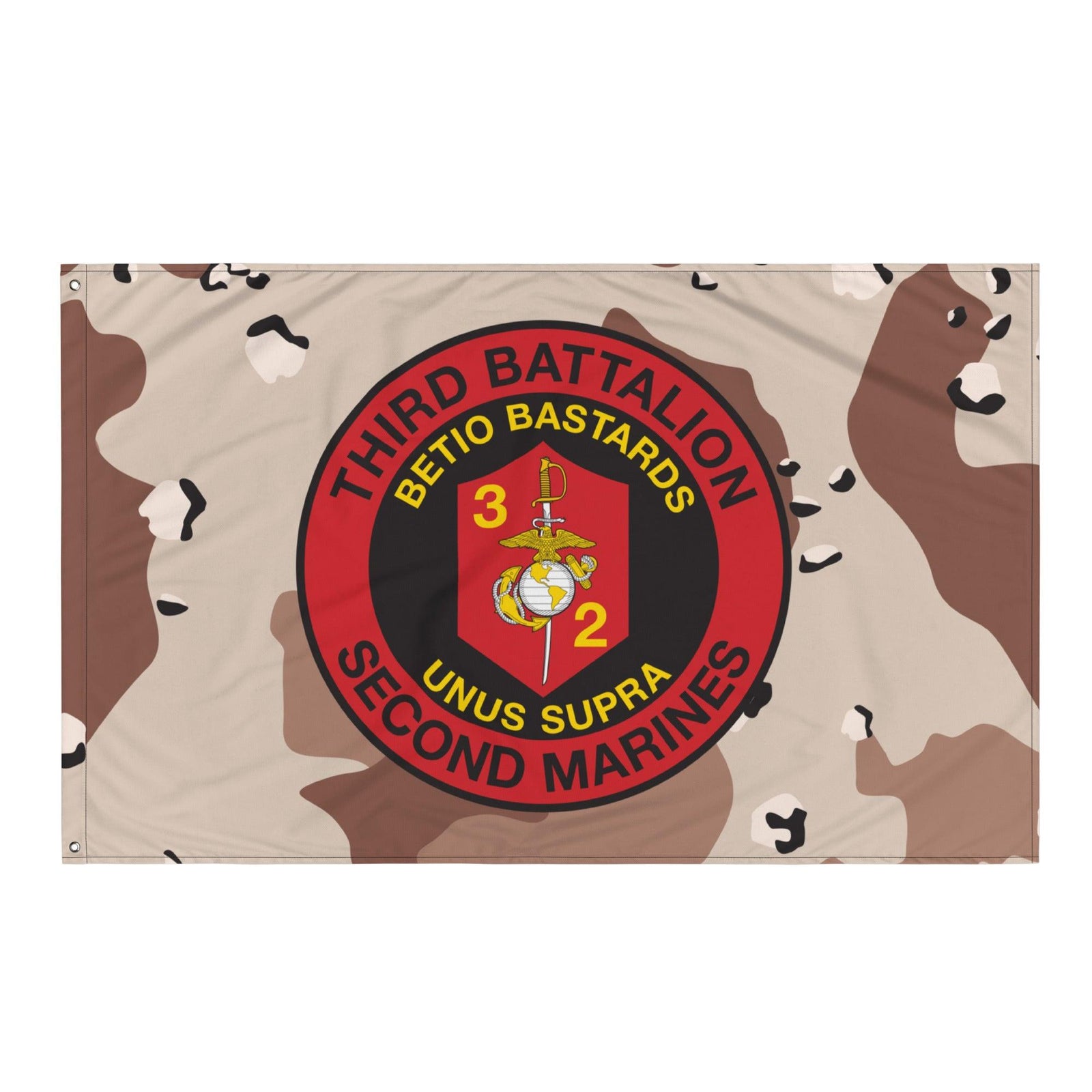 3/2 Marines Chocolate-Chip Camo Flag Tactically Acquired   