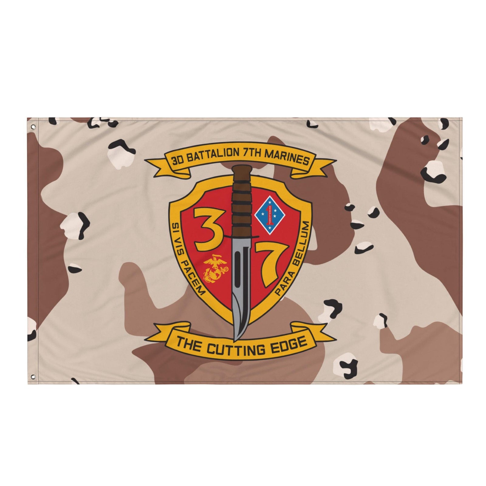 3/7 Marines Chocolate-Chip Camo Flag Tactically Acquired   