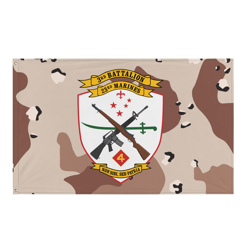 3/23 Marines Chocolate-Chip Camo Flag