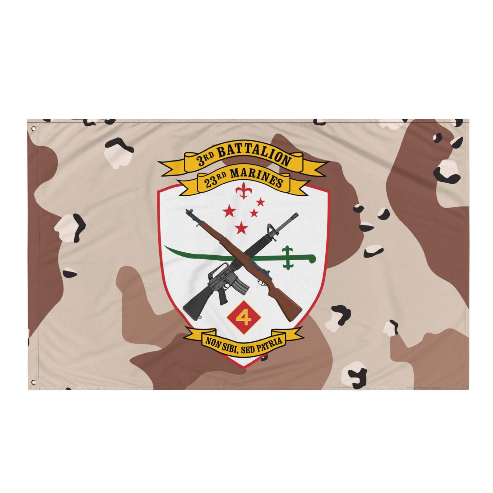 3/23 Marines Chocolate-Chip Camo Flag Tactically Acquired   