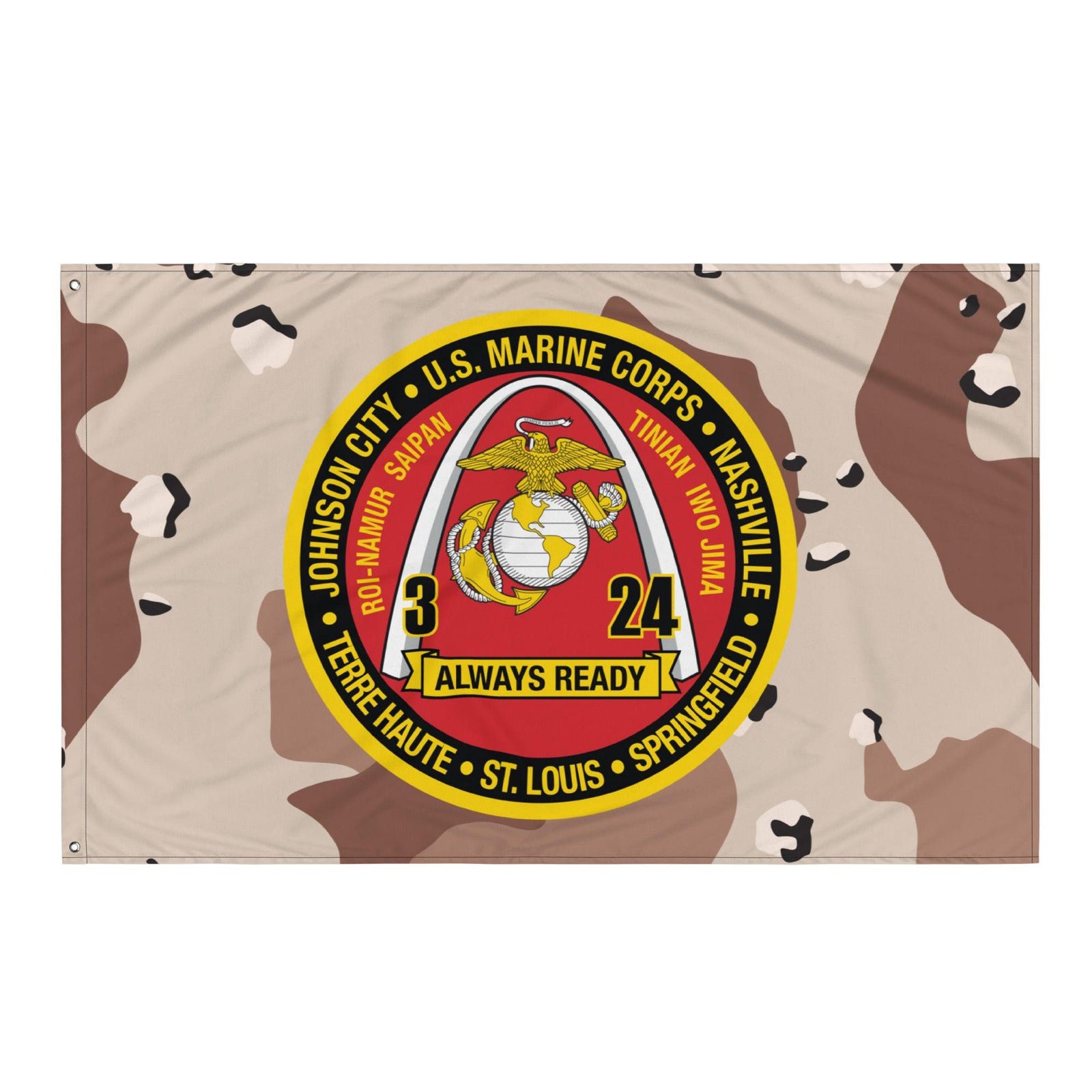 3/24 Marines Chocolate-Chip Camo Flag Tactically Acquired   