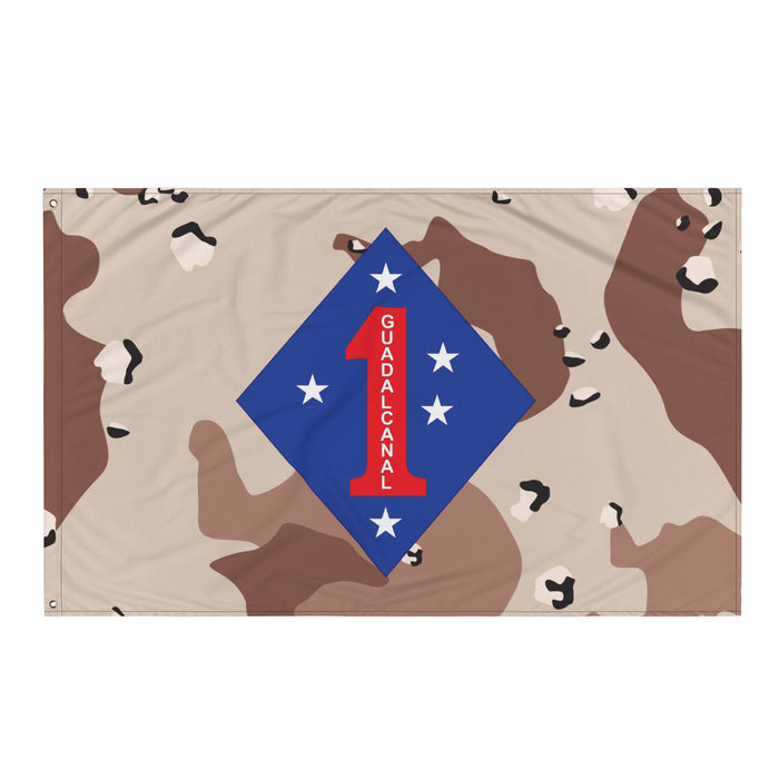 1st Marine Division Chocolate-Chip Camo Flag Tactically Acquired   