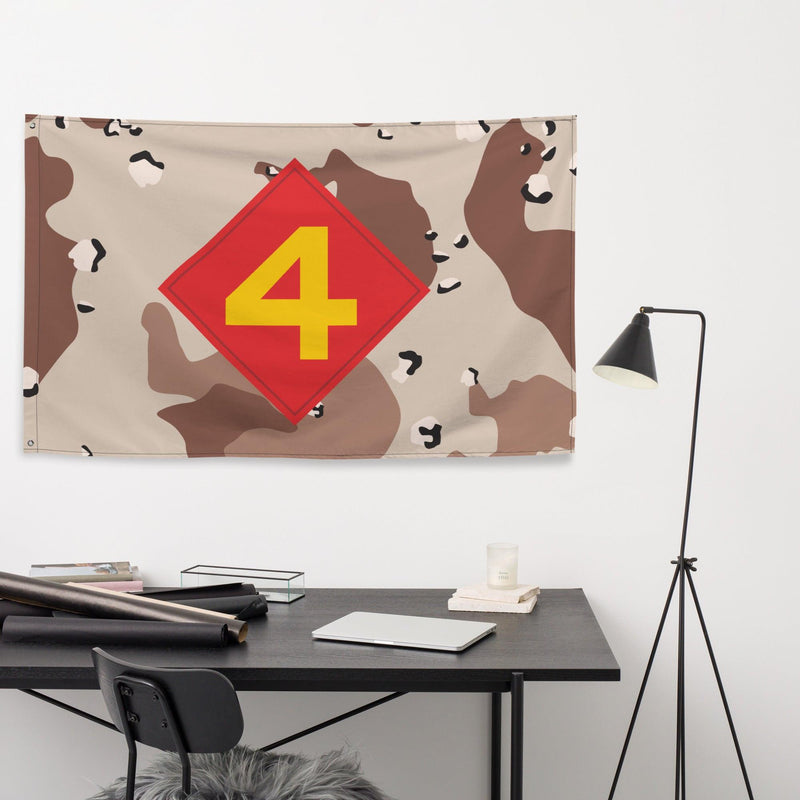 4th Marine Division Chocolate-Chip Camo Flag