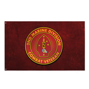 2nd Marine Division Combat Veteran Red USMC Flag Tactically Acquired Default Title  