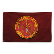 2nd Marine Division Combat Veteran Red USMC Flag Tactically Acquired   