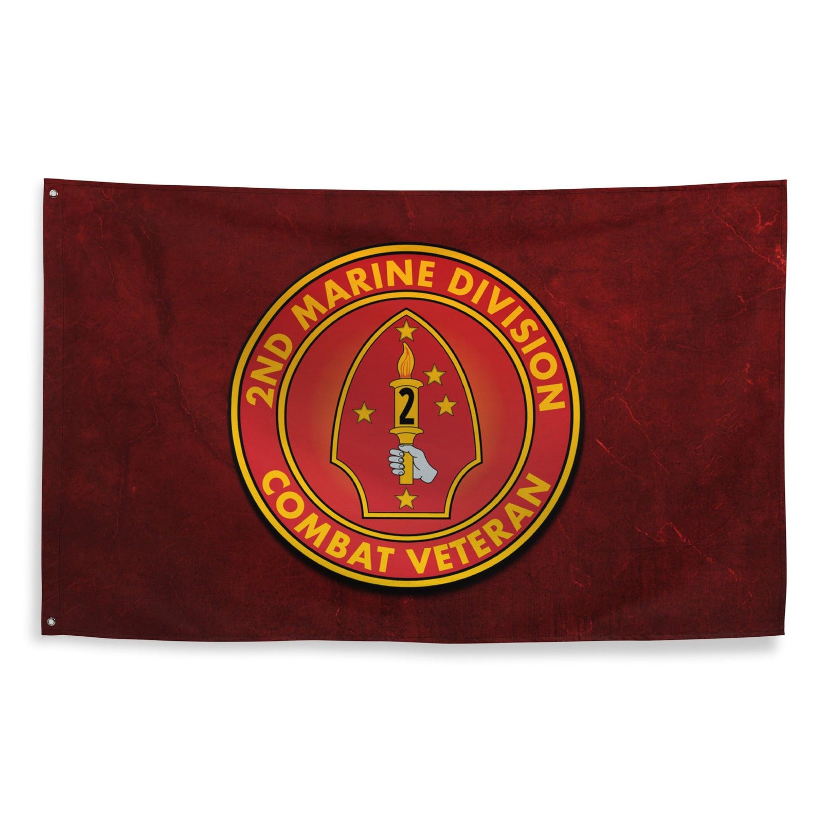 2nd Marine Division Combat Veteran Red USMC Flag Tactically Acquired   