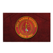 2nd Marine Division Since 1941 USMC Legacy Flag Tactically Acquired   