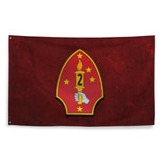 2nd Marine Division Logo Emblem Red Flag Tactically Acquired   