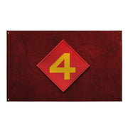 4th Marine Division Logo Red Flag Tactically Acquired Default Title  