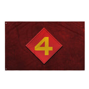 4th Marine Division Logo Red Flag Tactically Acquired   