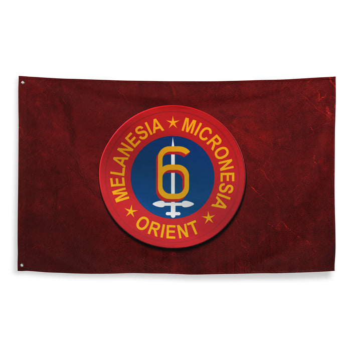 6th Marine Division Logo Red Flag Tactically Acquired   
