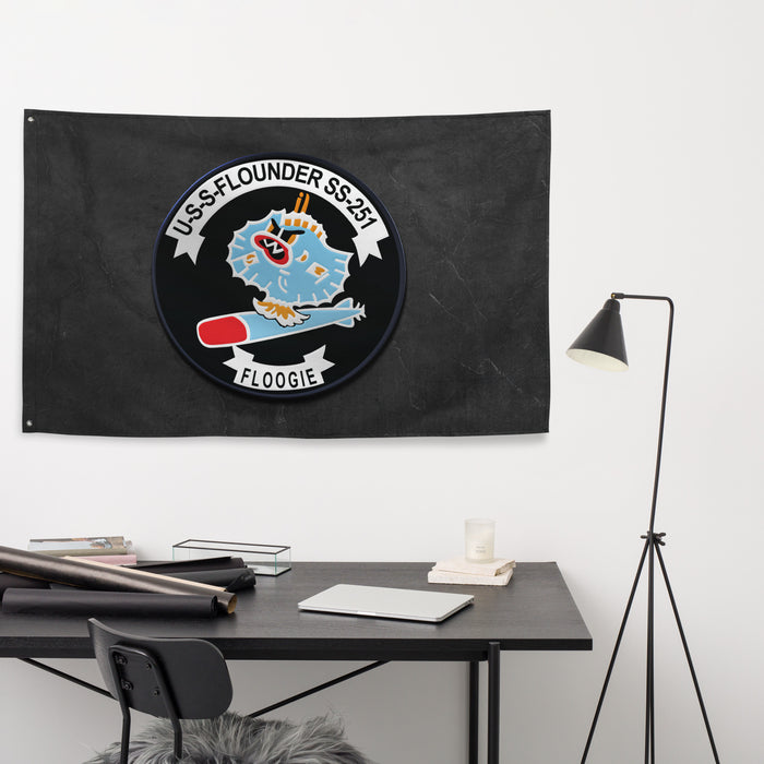 USS Flounder (SS-251) Submarine Flag Tactically Acquired   