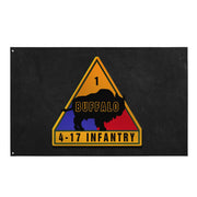 U.S. Army 4-17 Infantry Regiment Indoor Wall Flag Tactically Acquired Default Title  