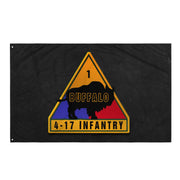 U.S. Army 4-17 Infantry Regiment Indoor Wall Flag Tactically Acquired   