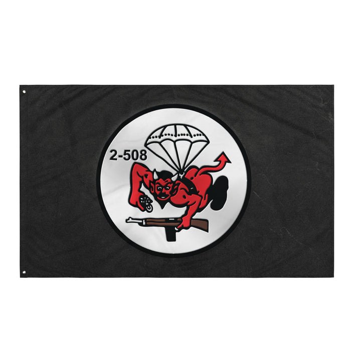 U.S. Army 2-508 Parachute Infantry '2 Fury' Butt Devil Flag Tactically Acquired   