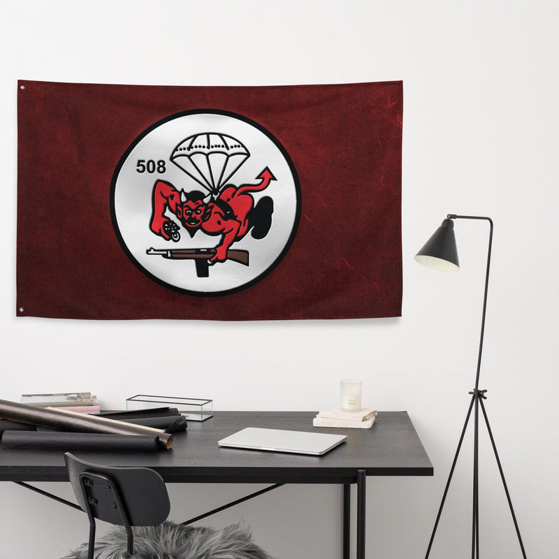 508th Parachute Infantry (508th PIR) Butt Devil Red Flag