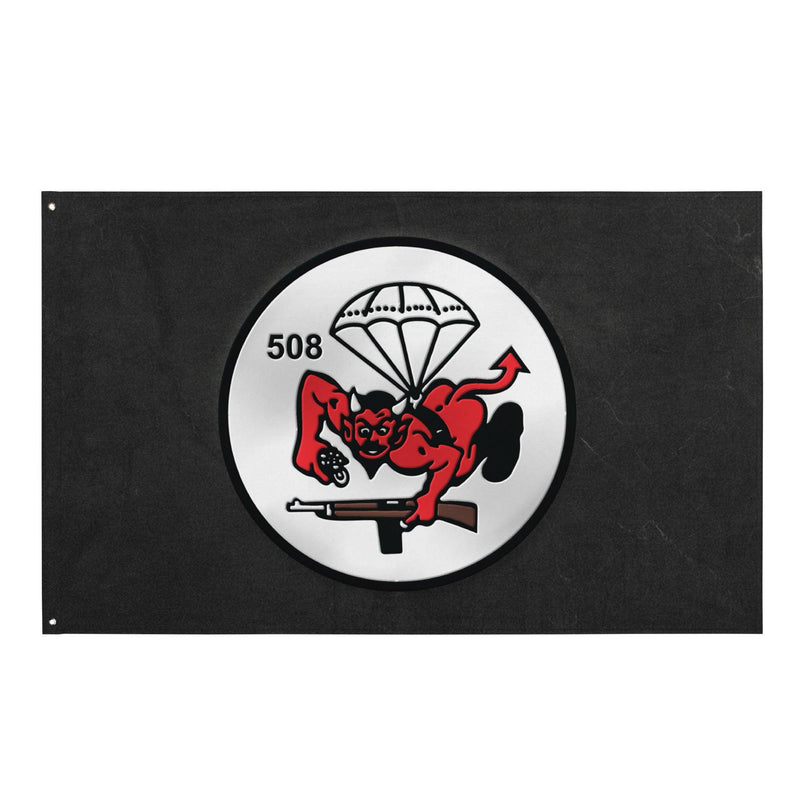 508th Parachute Infantry (508th PIR) Butt Devil Black Flag