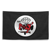 508th Parachute Infantry (508th PIR) Butt Devil Black Flag Tactically Acquired   