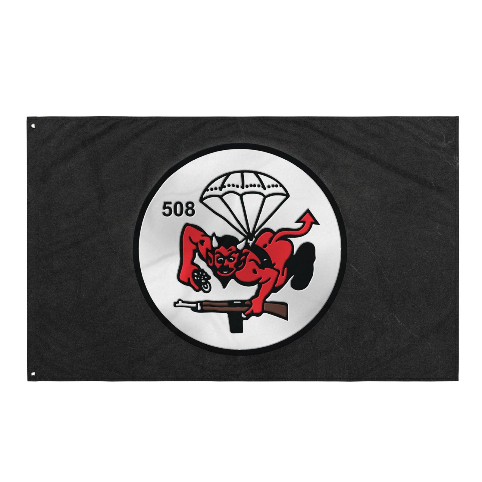 508th Parachute Infantry (508th PIR) Butt Devil Black Flag Tactically Acquired   