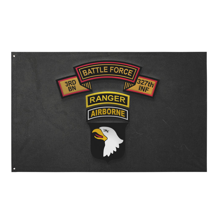 U.S. Army 3-327 Airborne 'Battle Force' Ranger Tab Flag Tactically Acquired Default Title  