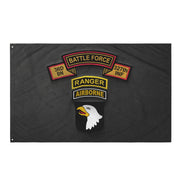 U.S. Army 3-327 Airborne 'Battle Force' Ranger Tab Flag Tactically Acquired   